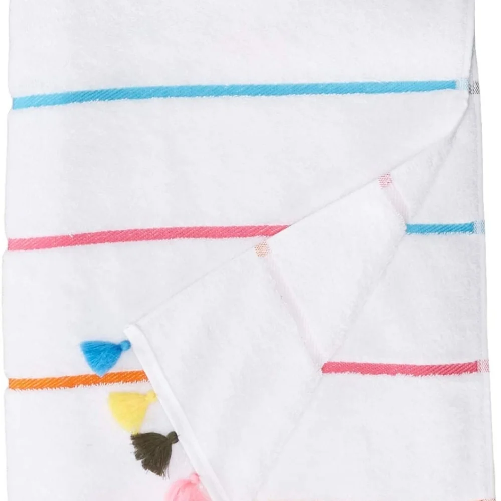 Turkish Cotton Beach Towel Tassel Fringe Striped Spring Break Colorful